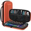 TiMOVO Custodia per Nintendo Switch 2 2025, Cover Custodia da Viaggio Portatile Rigida Protettiva di Grande Capacità per Switch 2 Console e Accessori,con 10 Slot per Schede di Gioco, Arancione