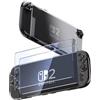 OMGZONE Case for Switch 2,Transparent Hard PC Cover with 2 Pack Screen Protector,360 Degree Full Body Protective for Switch 2,Crystal Clear