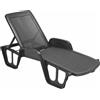 PROGARDEN - Lettino prendisole Pool Impilabile Antracite Linea Rattan