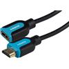 Maplin Cavo di prolunga HDMI da 3 m, adattatore 4K 30Hz maschio a femmina, ultra HD ad alta velocità, ARC/HDR/3D, Ethernet, compatibile con TV, monitor, PS4/5, Xbox, proiettore, Soundbar, Sky Box, PC,