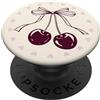 PopSockets - Impugnatura per telefono, cuore e fiocco, colore: Nero ciliegia PopSockets PopGrip Adesivo