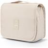Mossio - Borsa per il trucco, unisex, multifunzione, per toelettatura, shampoo, borsa da viaggio, approvata dalla TSA, beige