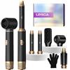 UMIGA Hairstyler Phon Capelli 5 in 1 Asciugacapelli Airstyler Spazzola Phon Capelli Ad Aria Calda Spazzola Asciugacapelli Modellatori Capelli ad Aria Calda per Ricci Volumizzante Lisciante Capelli, Nero