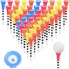 MIPIACE 50 Pezzi Tee da Golf Colorati in Plastica 8.3 x 1.7cm Golf Tees Riutilizzabili Tee Golf Allenamento Ideali per Allenamento Accessori Regalo per Golfist o Famiglia