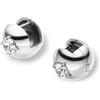 Purelei Resonance Glow - Orecchini a cerchio alla moda con zirconi bianchi, in acciaio inox (oro 14 carati/argento/oro rosa 18 K) - 15,5 mm, Normal, Acciaio inossidabile, Abalone