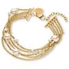 Purelei Sea Gleam - Bracciale fine con perle di conchiglia (4 mm e 7 mm) - Acciaio inossidabile (oro 14 carati/argento/oro rosa 18 K) - 16-19 cm elegante gioiello di perle da donna, Eine Grösse
