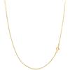Kezef, collana a catenella, in argento 925 placcato in oro 18 carati, catena a maglia veneziana da 1 mm, prodotta in Italia e Placcato oro, colore: Gold/Silver, cod. CHBX085-GP