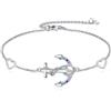 YAFEINI Braccialetto con ancora, ape, libellula, farfalla, malocchio, delfino, celtico, girasoli, in argento Sterling, con maglie a corda di ancoraggio, religioso, animali, idea regalo per donne
