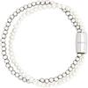 Breil, Collezione Magnetica System, Bracciale Donna a Due Catene in Acciaio e Pietre Naturali, Chiusura con Magnete, Compatibile con Tutti gli Elementi Magnetica System, Idea Regalo Donna