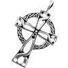 Kiss of Leather Ciondolo a forma di croce celtica in argento sterling 925, n. 371, Argento sterling