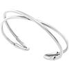 Breil, Collezione Lightline, Bracciale Donna in Acciaio Lucido Effetto Luminoso con Discreta Apertura, Finitura Specchiata, Design dalle Linee Sinuose Eleganti e Raffinate, Idea Regalo Donne