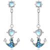 YAFEINI Orecchini pendenti a forma di mano di Fatima, con piume di Fatima, in argento Sterling, con occhio maligno, 1, Argento sterling, Nessuna pietra preziosa