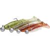 Savage Gear Fat Minnow T-Tail RTF - Minnow dal design realistico, profumato per pesce persico, lucioperca, luccio e pesci predatori, ideale per la pesca in acqua dolce Mix di acque scure 7,5 cm