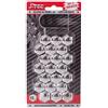 AUTO-STYLE J-Tec J21300 - Set di 20 copritastrodadi/bulloni universali in materiale sintetico cromato, 17 mm