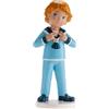 dekora - Figura Decorativa per la Prima Comunione di un Ragazzo Biondo - Elaborata in Resina - Decorazione per Torte - 16 cm - Design Originale e Dettagliato - Adatto al Contatto Alimentare