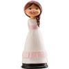 dekora - Figura Decorativa per Prima Comunione - Bambina con Treccia - Realizzata in Resina - Decorazione per Torte - 15 cm di Altezza - Design Originale e Dettagliato - Adatta al Contatto Alimentare