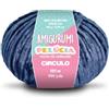 CÍRCULO CIRCULO Amigurumi Pelucia Filato di ciniglia velluto speciale per amigurumi e coperte, 127 m, pettinato (2856, blu navy)