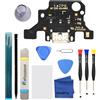 iParto Kit di ricambio per porta di ricarica per Samsung Galaxy Tab A9+ SM-X210 SM-X215 SM-X216B USB Flex Dock Connector Ricarica Flex Sostituzione con strumenti