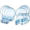 Bjorn Servizio di stoviglie completo GENESIS MER SR-COGM26 BJORN, 36 pezzi, arenaria con smalto reattivo, sgrassato blu, per 6 persone, compatibile con lavastoviglie