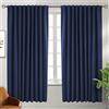 BGment Tende oscuranti larghe 160 cm, tasca per asta e linguetta posteriore, isolamento termico, per soggiorno, 178 x 160 cm, blu navy, 2 pannelli per finestre