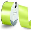 Vaessen Creative Nastro di Raso Verde Mela - Nastro Colorati 20 m x 38 mm per il Fai-da-te - Decorazioni Matrimonio - per Regali e Segnalibri