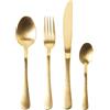 GALILEO Set 24 posate in acciaio inox 18/0 oro satinato, 5th Avenue