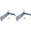WENKO Set appendini Multi 4+4 - appendini, con rivestimento antiscivolo, unisciappendini, Metallo cromato, 42 x 19 x 1 cm, Argento lucido (Confezione da 2)