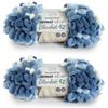 Bernat Alize Blanket - Filato denim blu, 2 confezioni da 180 g, poliestere, 7 Jumbo, 16 metri, per maglia/uncinetto