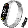 BDIG Cinturino Compatibile per Xiaomi Mi Band 7 Cinturini Metallo Mi Band 7 in Acciaio Inossidabile di Ricambio Braccialetto da Polso Sostitutivo Bracciale per Xiaomi Mi Smart Band 7