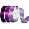 Vaessen Creative Nastro di Raso Viola - 10 m x 25 mm - Doppia Faccia - 3 pz