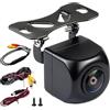 RaitWahl Telecamera posteriore AHD 1080P con grandangolo a 170°, visione notturna e impermeabile IP68, fotocamera universale per auto/camion, facile da montare vicino alla targa, compatibile con display AHD e