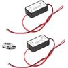 Zescyha 2 Pezzi Raddrizzatore Filtro Telecamera Posteriore, Filtro Telecamera Retromarcia 12V DC per Auto, Elimina Interferenze Schermo, Relè di Alimentazione con Condensatore Stabile, Facile Installazione
