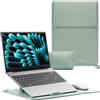 RoYiio 15-15,6-16 Pollici Laptop Custodia Borsa con Stand per MacBook Pro 16 M5/M4/M3/M2/M1 & Pro/Max, MacBook Air 15 M5/M4/M3/M2, 15-15,6-16 PU Pelle Computer Portatile Cover (Verde Chiaro)