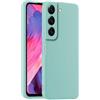 HULLIN Custodia per Telefono in Silicone Colorato, Adatta per Samsung Galaxy S22+ / Samsung S22 Plus (6.6) - Ciano chiaro