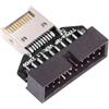 CY Adattatore Type-E IDC Socket USB 3.1 Pannello frontale Header a USB 3.0 20Pin Header Extension Adapter per scheda madre desktop