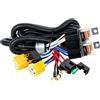 Gebildet 1pcs 12V H4 Fari Cablaggio di Conversione,Cablaggio Presa Relè Kit Filo Di Conversione per Fari a LED[Design a Due Relè] [Presa in Ceramica Resistente al Calore]