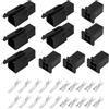 EMSea 5 Set Di Connettori Per Cavi Elettrici Mini Da 2,8 Mm A 4 Pin Per Auto Serie 110 4 Vie Per Moto Auto E Barche Nero