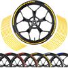 Area1 Adesivi Bordo Cerchio per Moto e Scooter 15-25 Pollici, Giallo - Set per 2 Cerchi (Lato Anteriore e Posteriore)