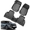 LANGBEAN (3 Pezzi) TPE Tappetini per Peugeot 2008 II 2020-2025 2026 | Tappetino Originale, Tappeti con Bordo Alto, Antiscivolo e Impermeabili Accessori, Volante a Sinistra, NON per E-2008