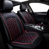 WANGIRL Coprisedili Universali per Auto in Pelle, Foderine Anteriore Auto Impermeabili 2 Pezzi, Adatti Alla Maggior Parte delle Berline SUV Pick-up (Nero Rosso)