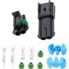 OTOTEC 1 set di connettori a 2 vie, sigillati, serie 280, 30 A, per la maggior parte delle auto, marine, fuoristrada, agricoltura, sottocasco, con terminale impermeabile