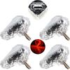 CTRICALVER Luce per abitacolo Auto, Luce Ambientale Tipo-C Triangolo Touch Rosso (4 PCS) 5V/1A Piccola Luce Emergenza Materiale PC Adatto a Varie Prese Tipo C Come alimentatori mobili e Automobili