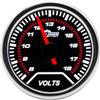 LKRXW Indicatore della Tensione per Auto 52mm Voltmetro Manometro 12V | Bianco Luce Puntatore Tester Volt Calibro Misuratore Misurazione Tensione Elettrico 8V a 18V