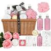 GLOSS ! Cofanetto da bagno BATHING - Cofanetto regalo di Natale - Idea regalo per compleanni, insegnanti, San Valentino, festa della mamma - Benessere e relax - ROSE
