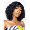 Beluck Parrucca Donna Capelli Veri Umani Water Wave Human Hair Wigs With Bangs, 2x4 Bob Glueless Lace Front Wig Human Hair Nera Parrucca Donna Diritta Con Frangia 14 Pollici