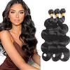 Tuheerst 30 30 30 Pollici Body Wave Human Hair Bundles Natural Black Capelli Umani Bündel Echthaar Human Hair Extensions Capelli Veri Tessitura Double Weft Remy Hair 3 Bundle Total 300g