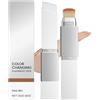 Clawrex Color Changing Foundation Stick, fondotinta cambia colore con spazzola, primer con copertura medio-piena e a lunga durata, correttore naturale per fondotinta (scuro)