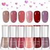 MEITREND Set di 6 smalti per unghie, ad asciugatura rapida e di lunga durata, colore rosso brillante, atossico a base d'acqua, non tossico, per manicure fai da te, regalo per manicure (colorato)