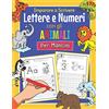 Majosta Imparare a Scrivere Lettere e Numeri con gli Animali per Mancini: Libro di Attività Prescolastica Bambini | Quaderno dell'Alfabeto e Numeri | Perfetto per Infanzia, Scuola Materna e Prima Elementare