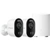 Reolink Bundle Sicurezza con 2× Telecamera WiFi Esterno 4K 8MP Argus 3 Ultra a Batteria con Pannello Solare + Home Hub Mini, Centro di Sicurezza All-in-One con Archiviazione Locale AES-128